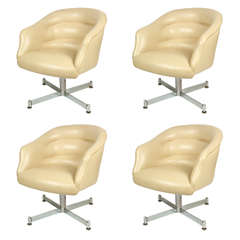 Set of Four Swivel Chairs by Ward Bennett for Brickel 