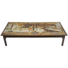 Vintage Bronze Philip and Kelvin LaVerne coctail table
