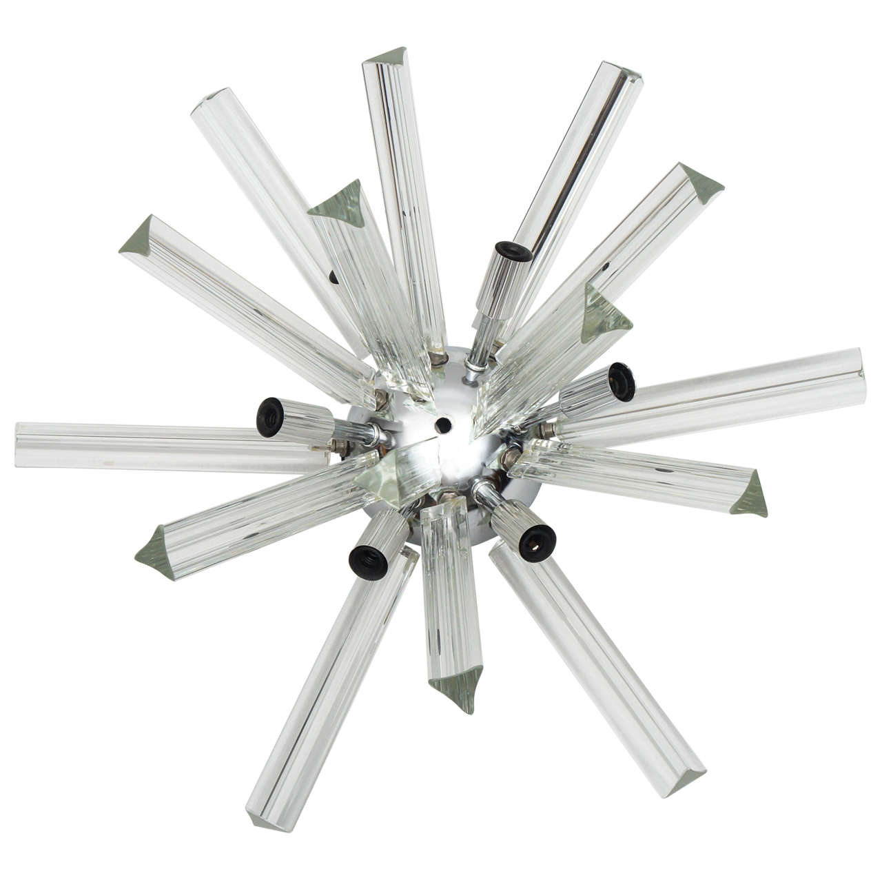 Mid Century Murano Glass Starburst Flush Mount Light At 1stdibs Mid Century Murano Glass Starburst Flush Mount Light For