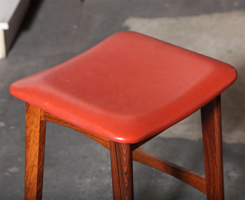Rosewood Barstool by Dyrlund, One Left In Excellent Condition In New York, NY