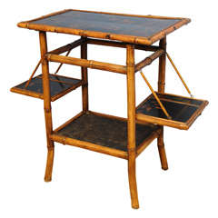 19th Century English Bamboo Two Tray Side Tables