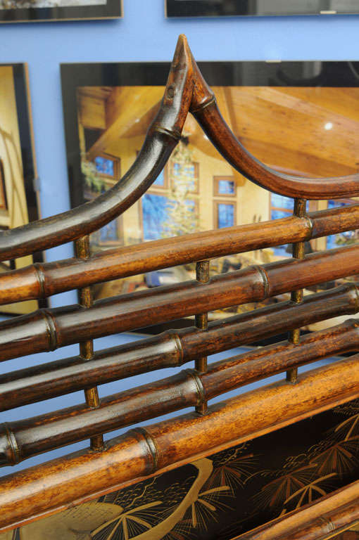 Unique 19th English Century  Pagoda Bamboo Etagere 2