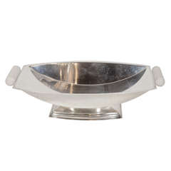 Gorgeous Art Deco Silverplate and Bakelite Handled Bowl