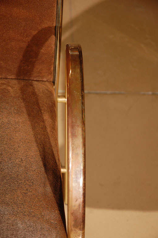 Set of 4 Round Back Brass Dining Chairs at 1stDibs