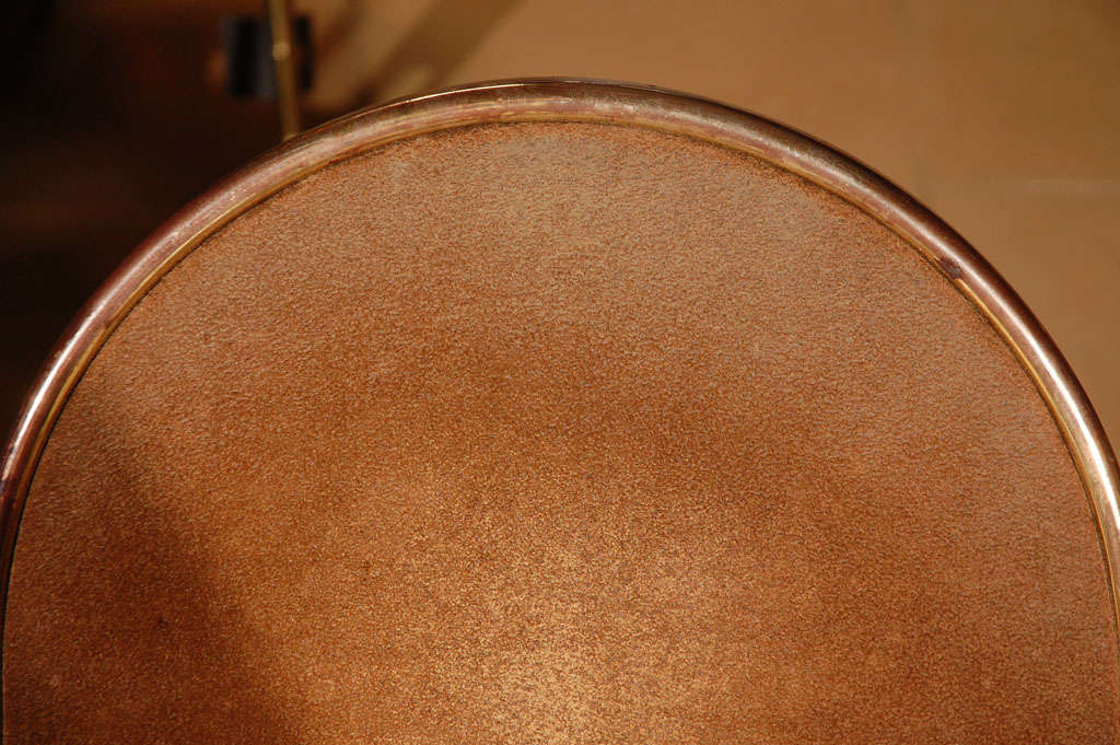 Set of 4 Round Back Brass Dining Chairs at 1stDibs