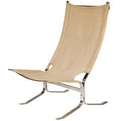 Ein verchromter Sling Chair im Stil von Ingmar Relling