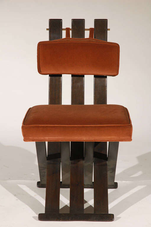 A Set of Six 1960s X-Base Dining Chairs by Harvey Probber 1