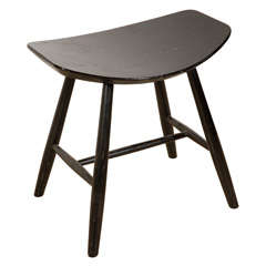 Black Laquered Danish Stool