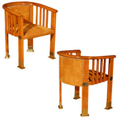Pair of Secessionist Arm Chairs by Otto Schmidt