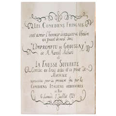 French Stage Size Playbill from Theater in Chateau de Groussay 7