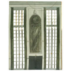 French Painted Canvas Theater Backdrop from Chateau de Groussay 6