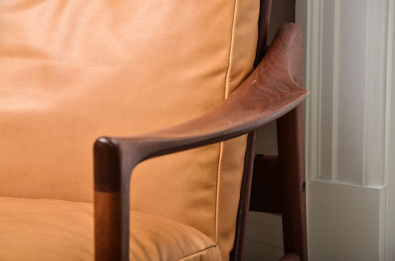 Mid-Century Modern Mid Century Scandinavian Lounge Chair by Ib Kofod Larsen For Sale