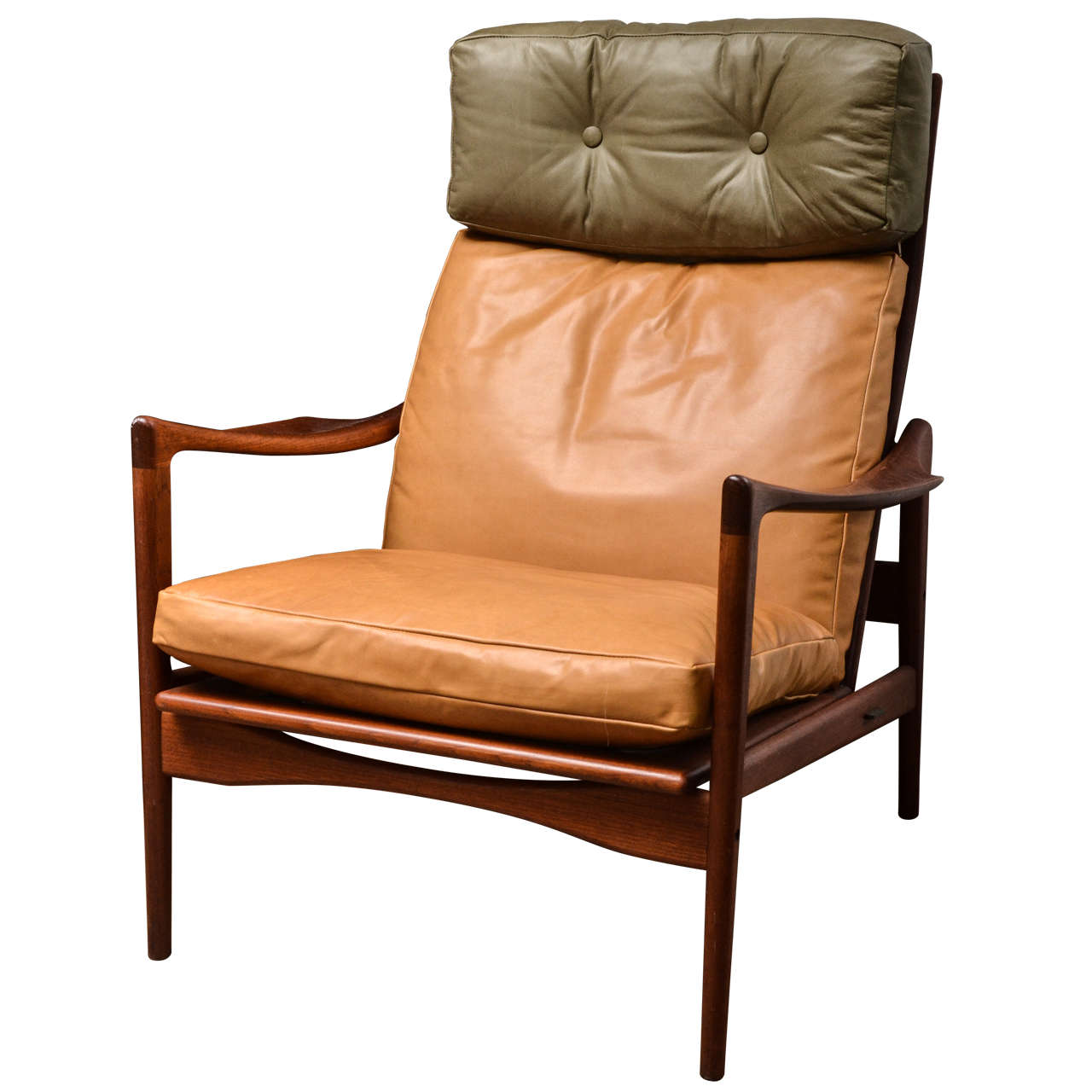 Mid Century Scandinavian Lounge Chair by Ib Kofod Larsen For Sale