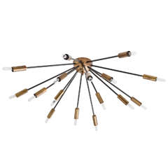 Mid-century Italian Flush Mount Ceiling Light