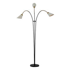 Elegant Adjustable, Italian Floor Lamp with Elegant Brass Details.