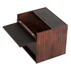 Luxury Cube Shaped Dry Bar in Rosewood