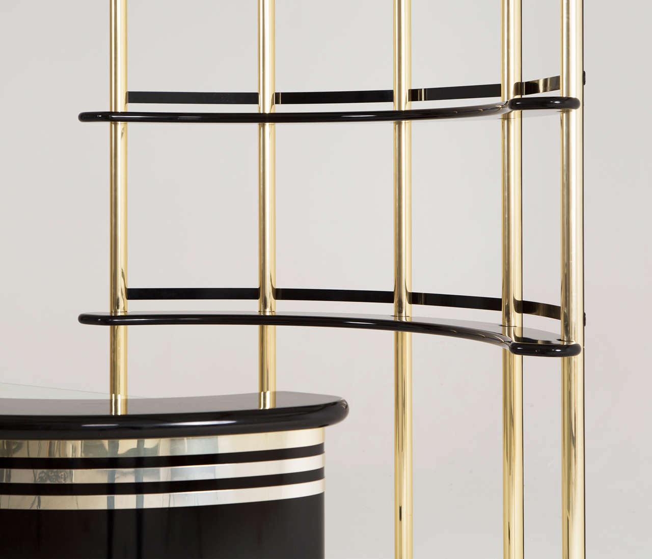 Rare High Gloss Bar and Console by Stilglass Guzzini 1