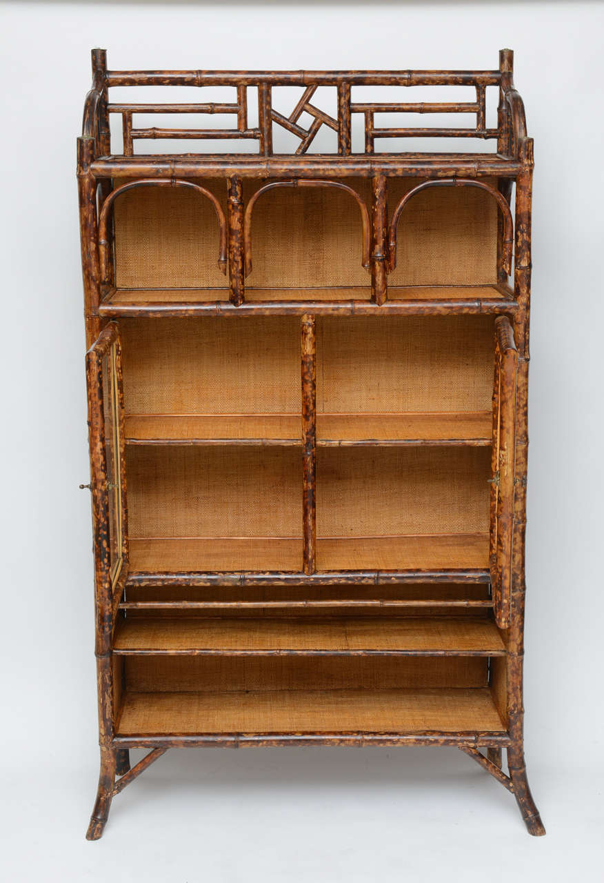 French Antique Bamboo Cabinet