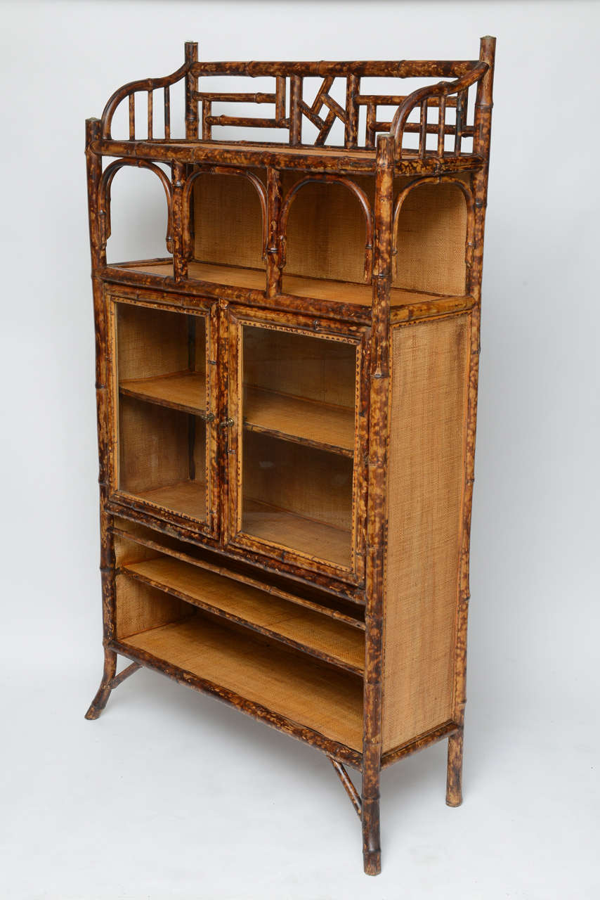 Antique Bamboo Cabinet In Good Condition In West Palm Beach, FL