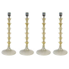Set of Four Table Lamps in Murano Glass 10