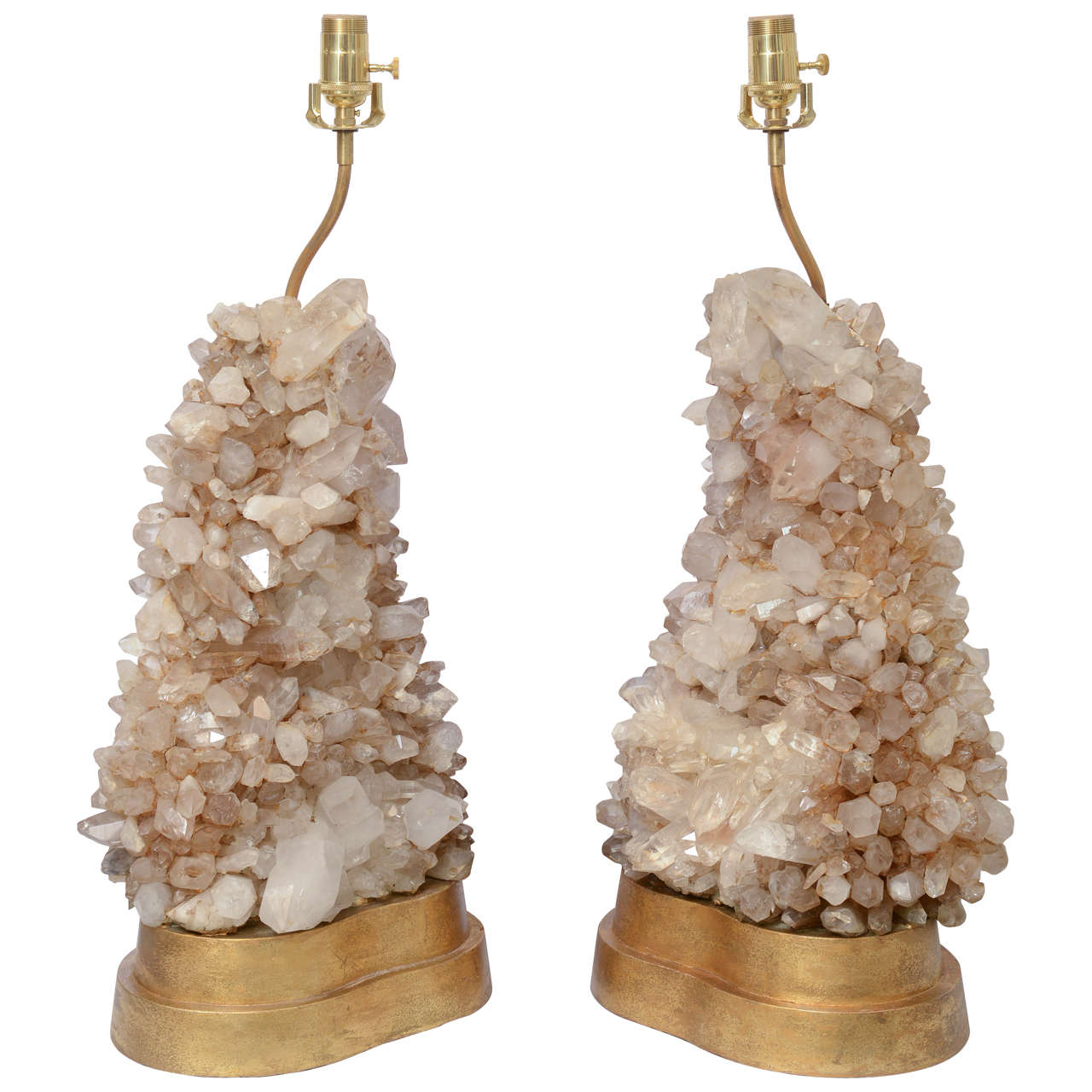 rock crystal quartz table lamp