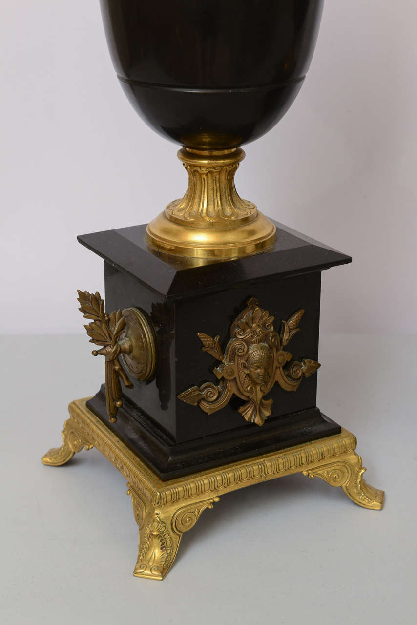 Français Paire de lampes-urnes néoclassiques françaises du XIXe siècle de style néoclassique en vente
