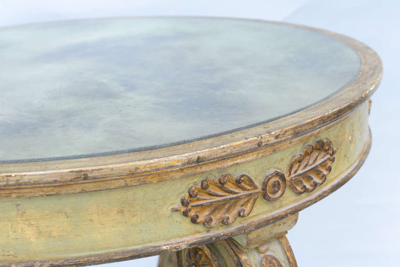 Neoclassical Painted and Parcel Gilt Classical-form Italian Table