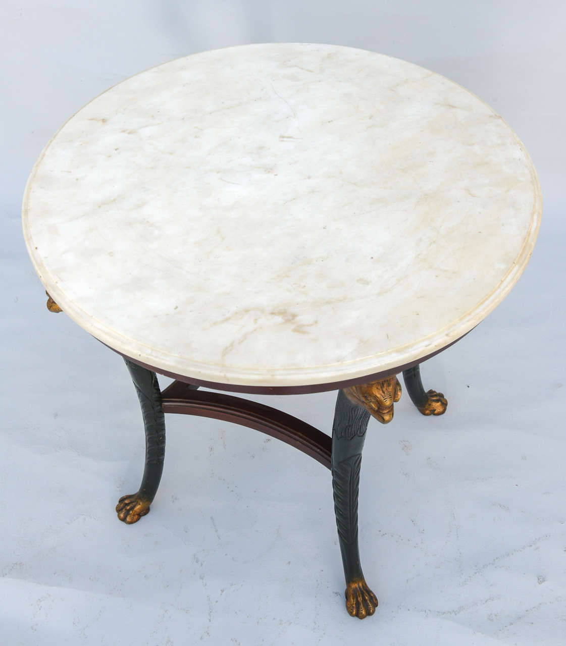 Regency Style Occasional Table with Carrara Marble Top 4