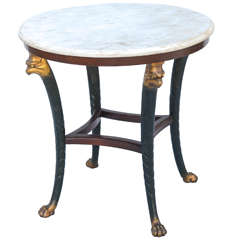 Regency Style Occasional Table with Carrara Marble Top 10