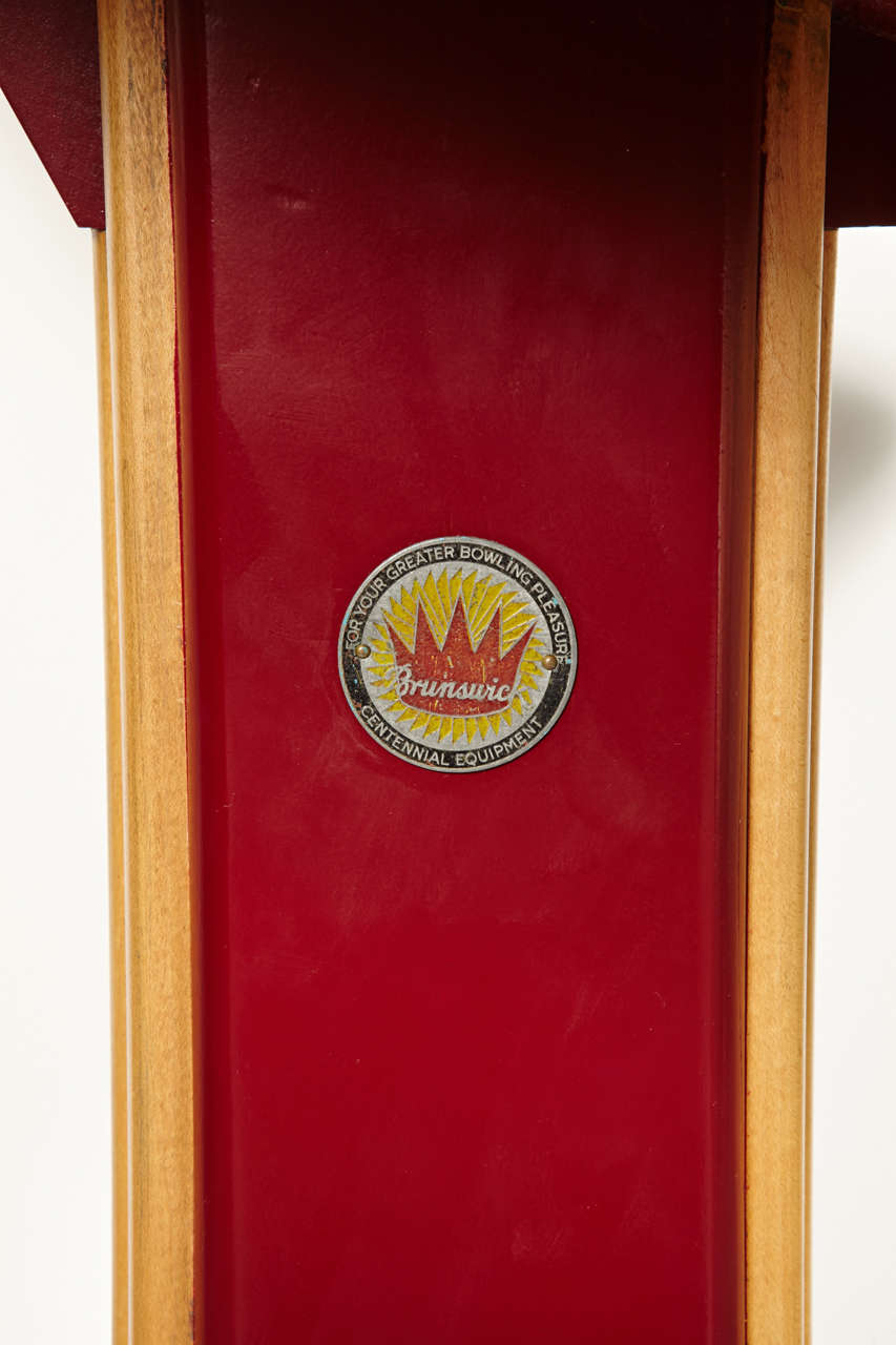 Vintage Art Deco Styled Original Brunswick Bowling Alley Scoring Stand at 1stDibs bowling