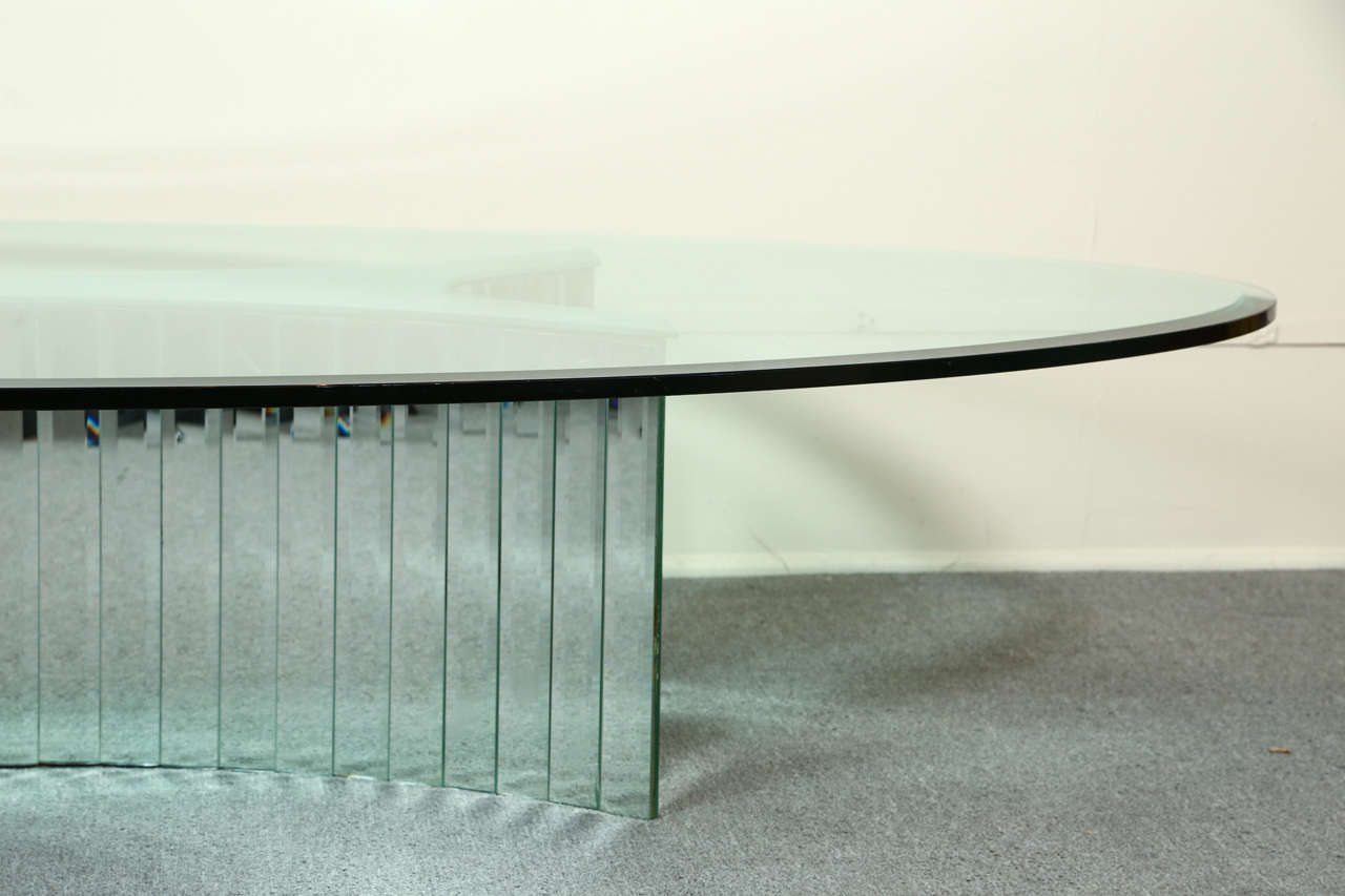 Fabulous Large Mirror snd Glass Oval Coffee Table 2