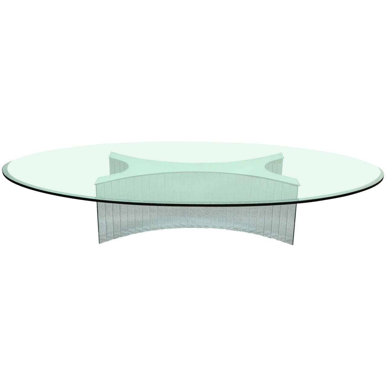 Fabulous Large Mirror snd Glass Oval Coffee Table