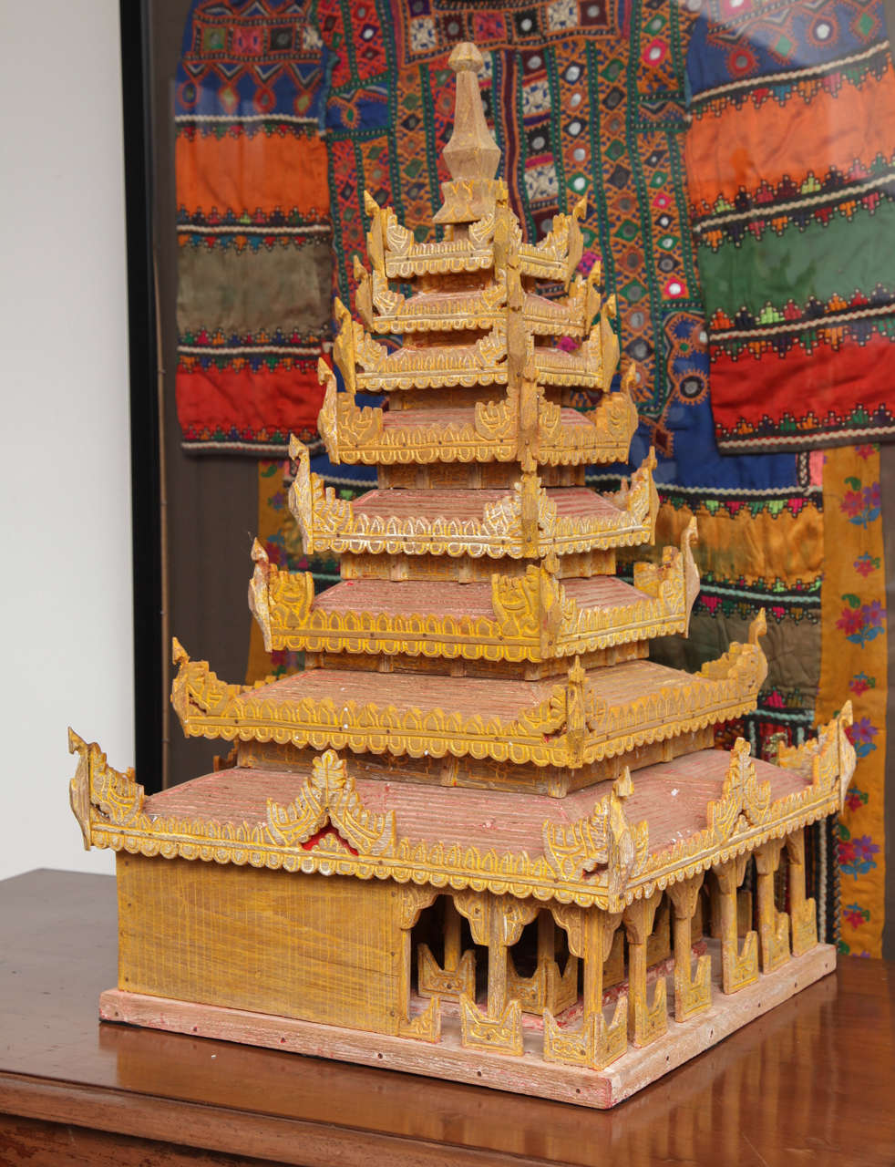 Wood Miniature Thai Temple