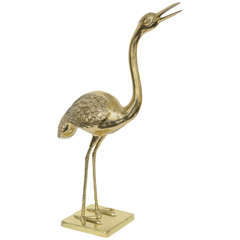 Large Brass Crane