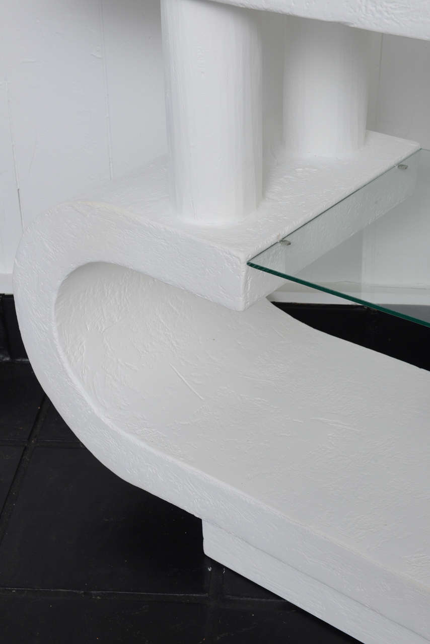 Unknown White Plaster Console Table
