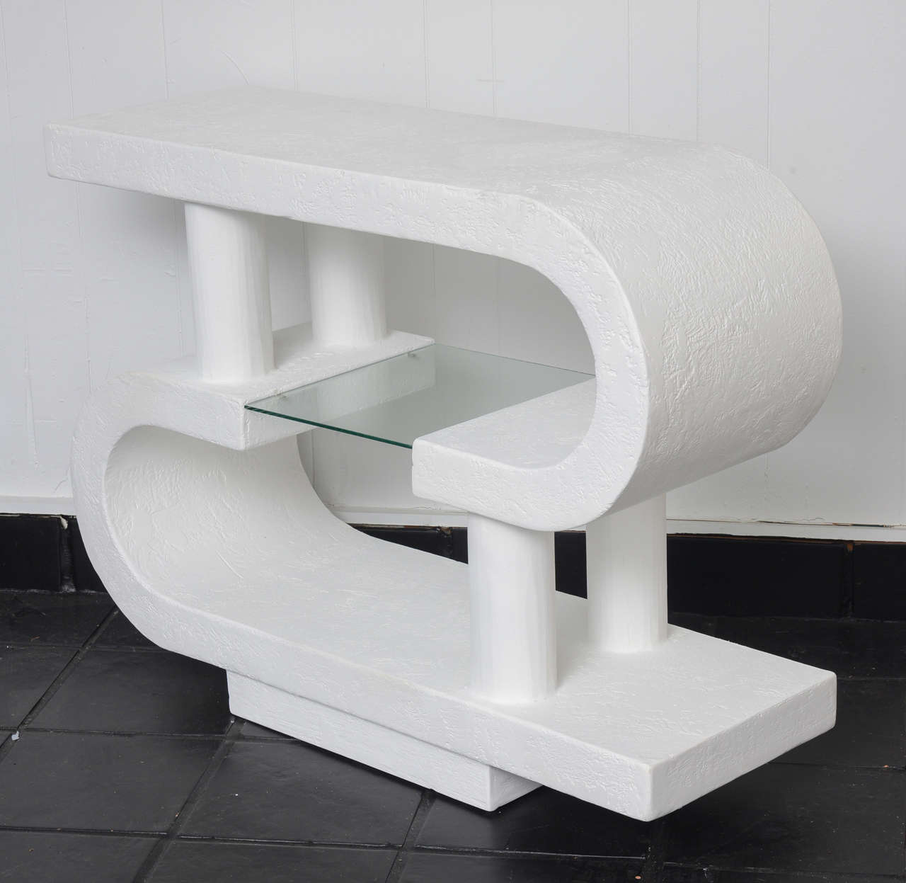 20th Century White Plaster Console Table