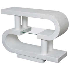 White Plaster Console Table