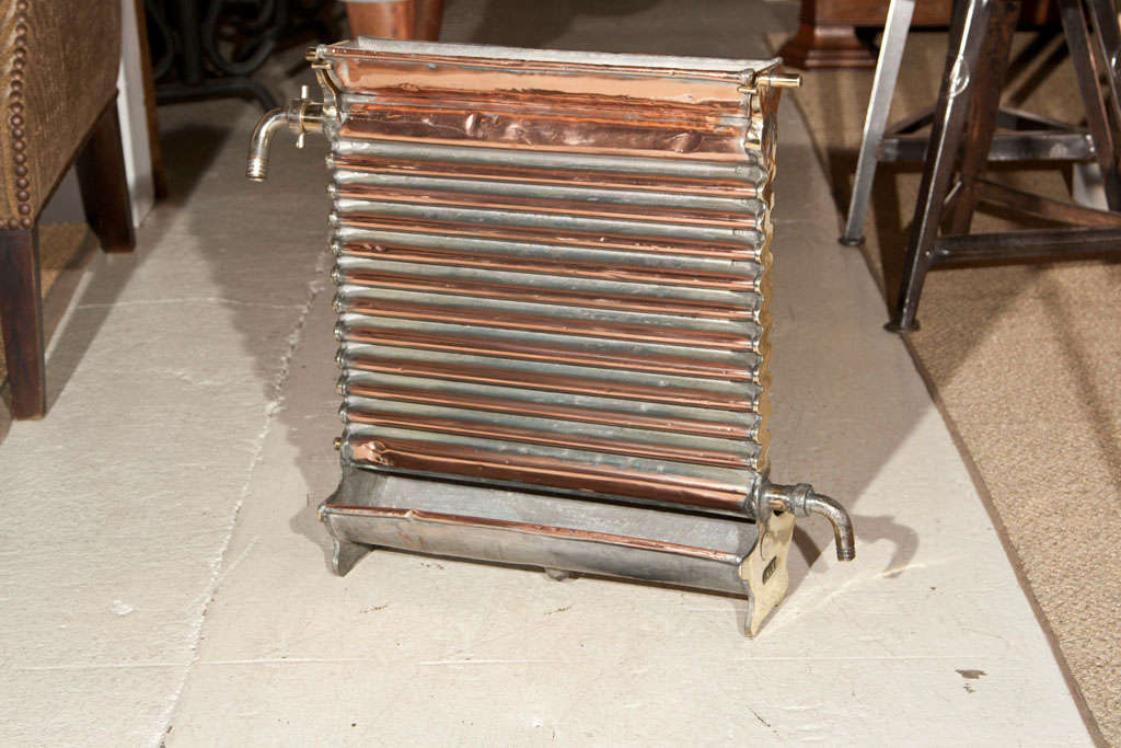 Item #022-28 Very rare copper milk cooler- makers name: Lister, England. Top tray is removeable.
