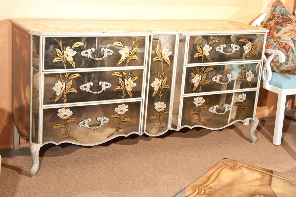 American Mirrored Six Drawer Chest or Dresser