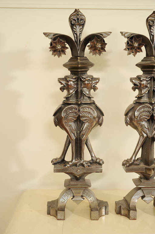 Pair of Architectural Elements/Andirons 1