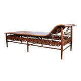A Rattan Chaise attributed to Hunzinger