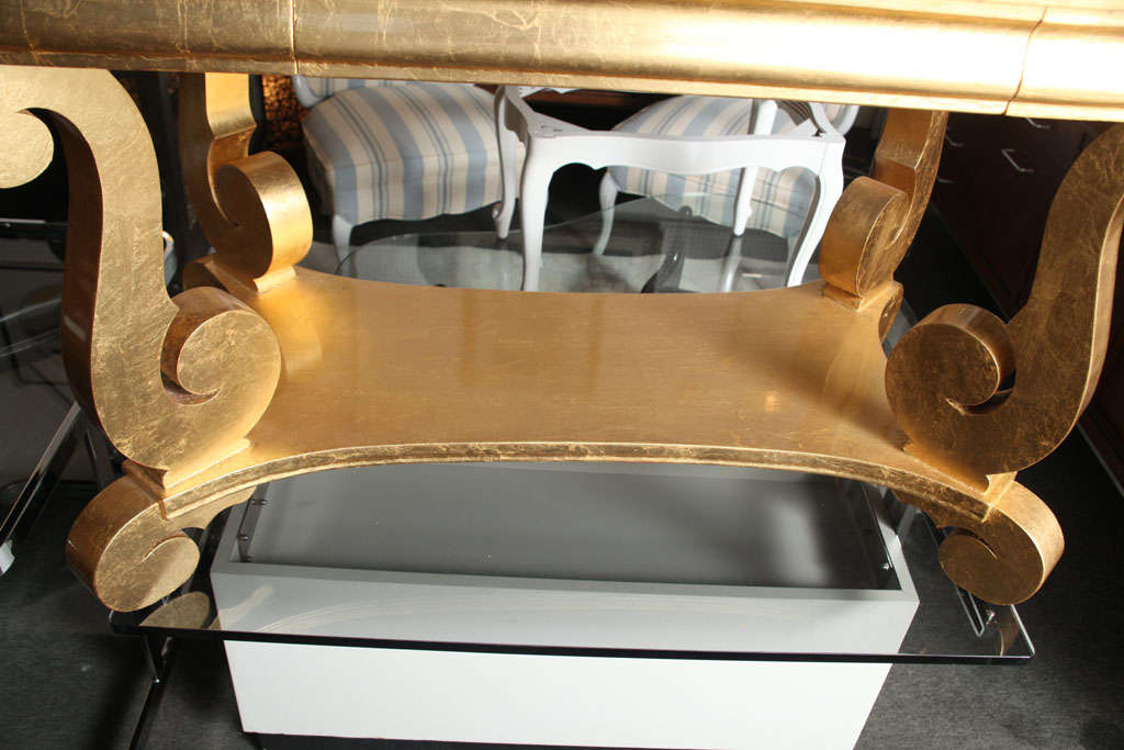 Lavish Gold Leafed Decorator Table For Sale 2