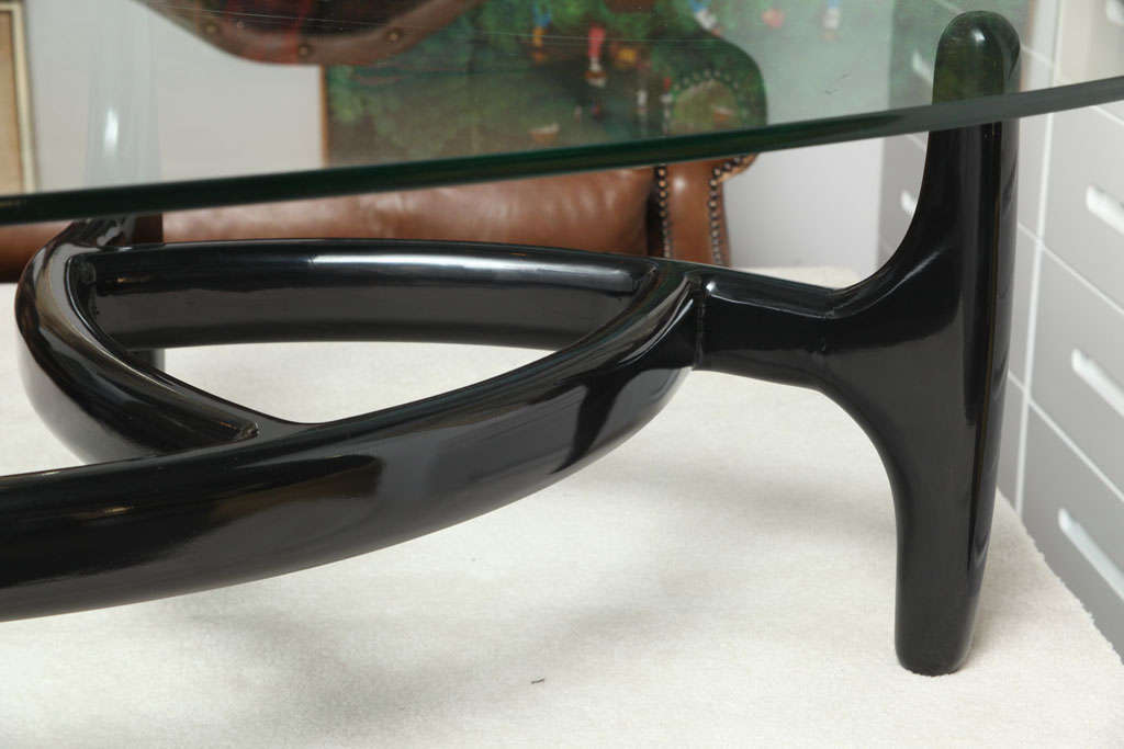 Glass Designer Kidney Shaped Coffee Table