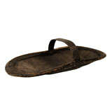 Vintage Wood and Rush African Field Basket
