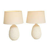 Vintage Pair of 60's Chalk Lamps