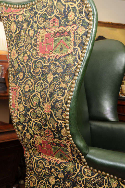 19th century English chippendale wing chairs 2