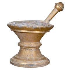 Oversized Gilded Mortar and Pestle from Pennsylvania