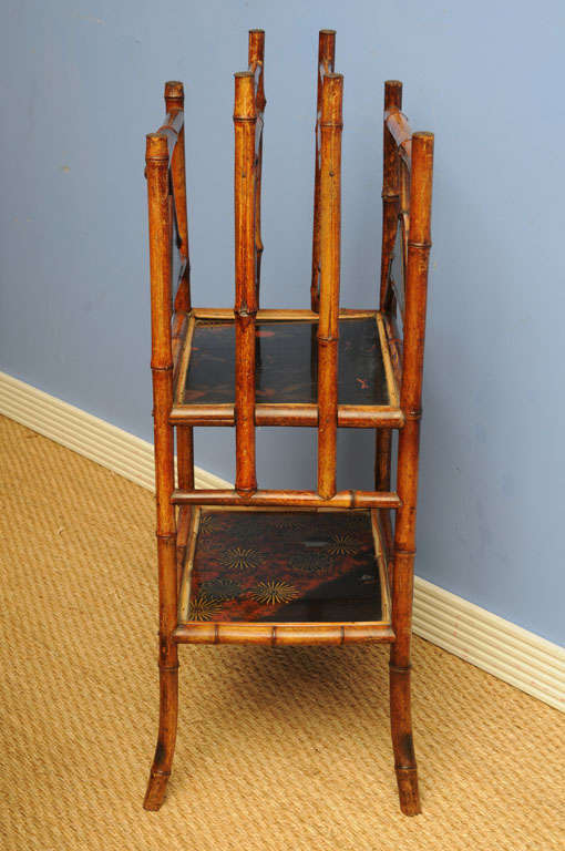 19th Century English Bamboo Canterbury In Excellent Condition In West Palm Beach, FL