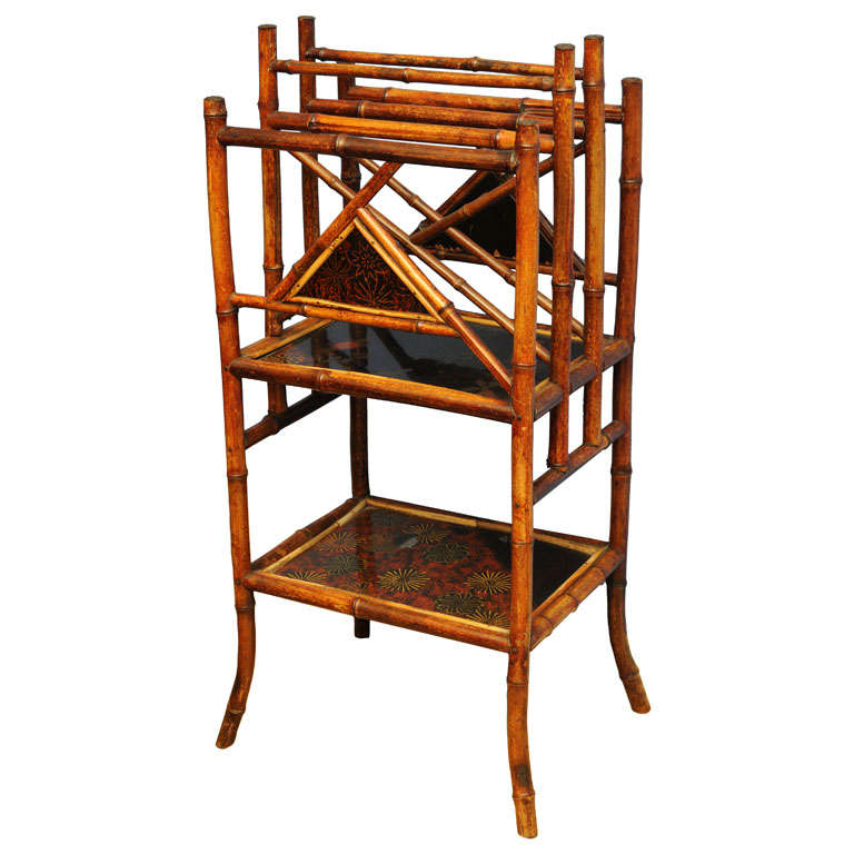 19th Century English Bamboo Canterbury