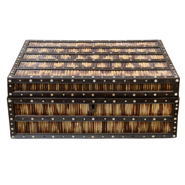 19th Century Anglo-Indian Quill Box For Sale